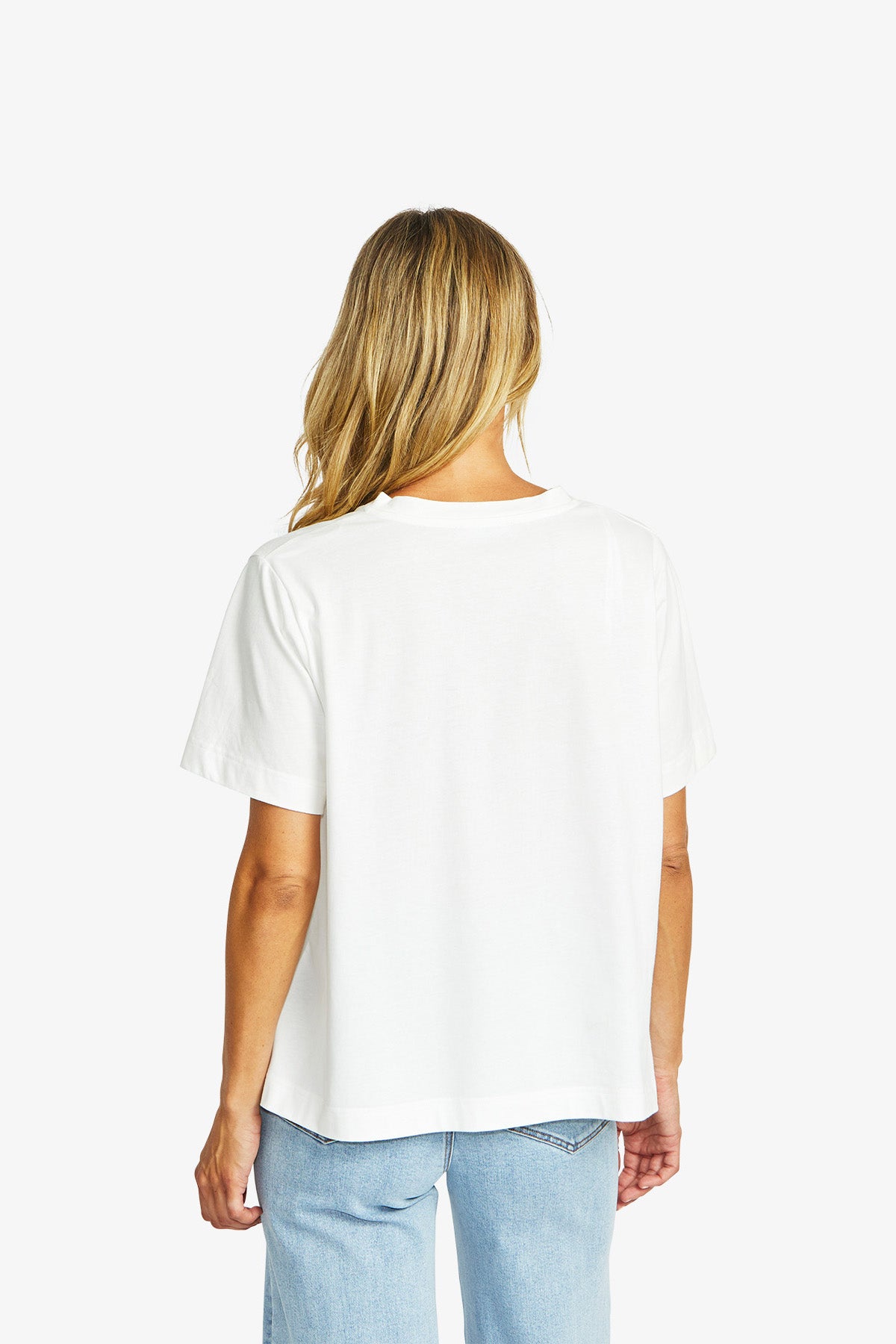 Women's Sequin T-Shirt in Ivory and Khaki Green | Shiloh