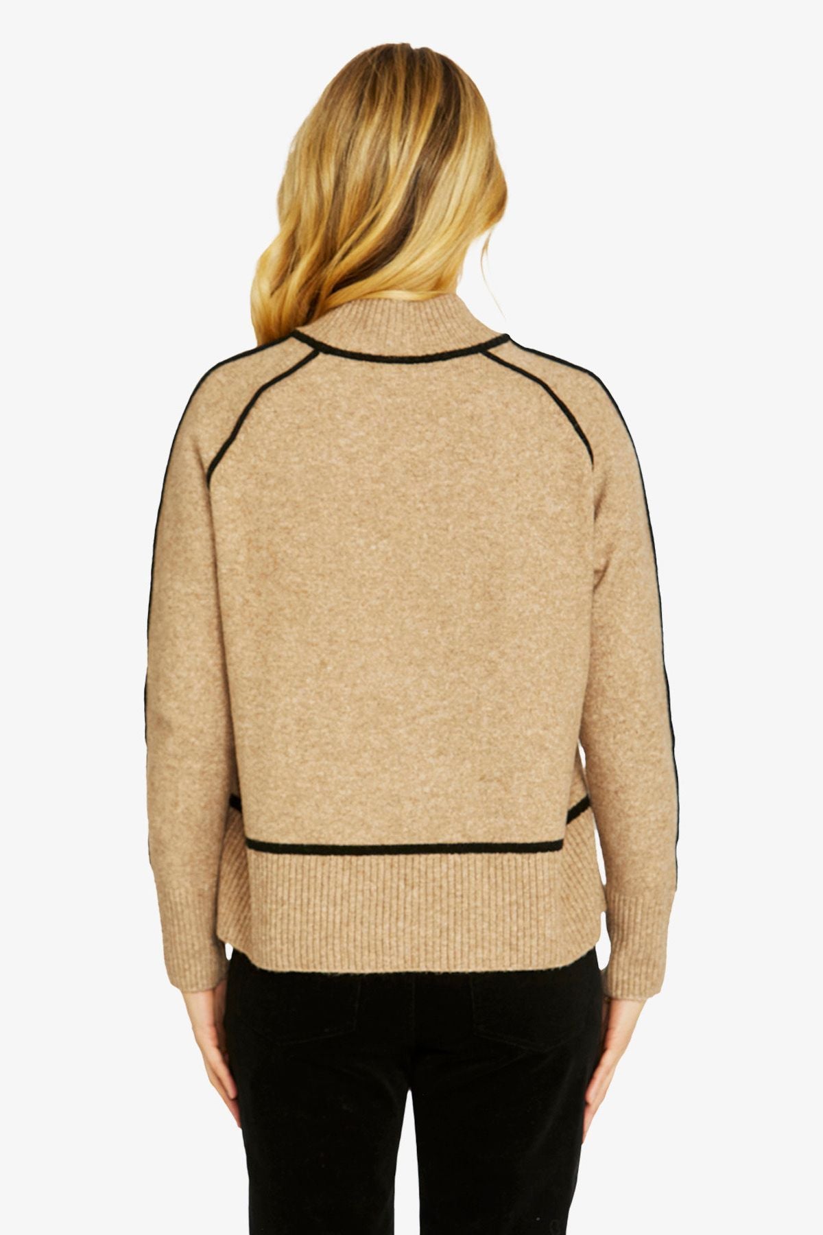 Womens Sibby Trim Pullover Beige P605027