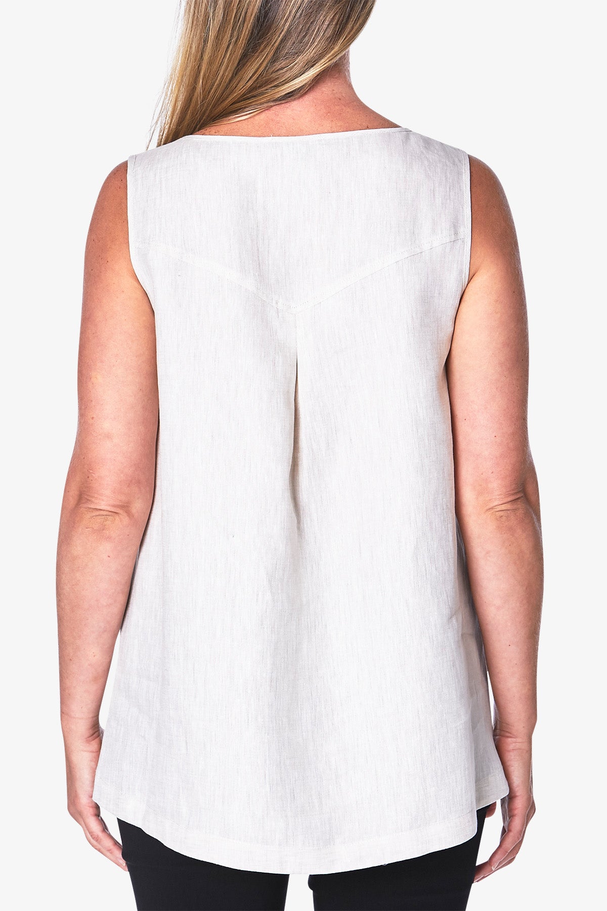 Sleeveless Linen Top Flax