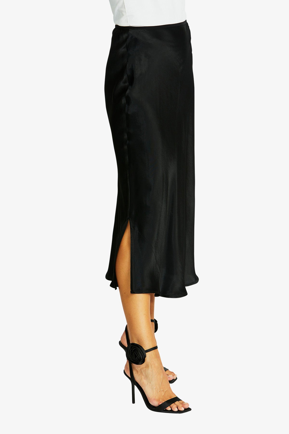 Women's Slinky Skirt in Black | Helen