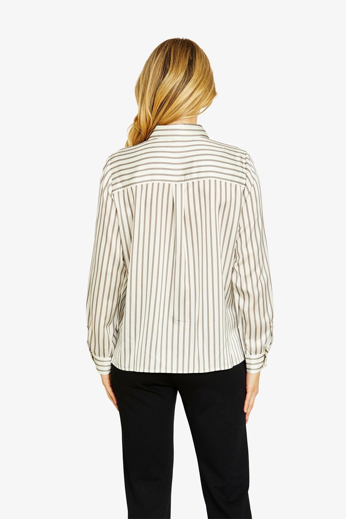 Womens Slinky Stripe Shirt White P605304