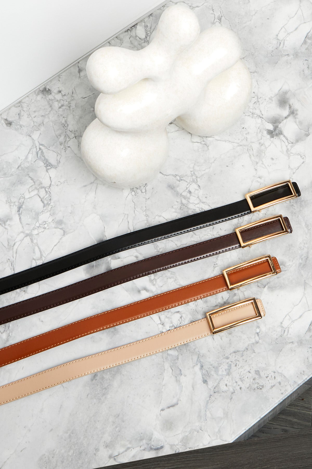 Womens Sophia Thin Belt Brown P605ac5