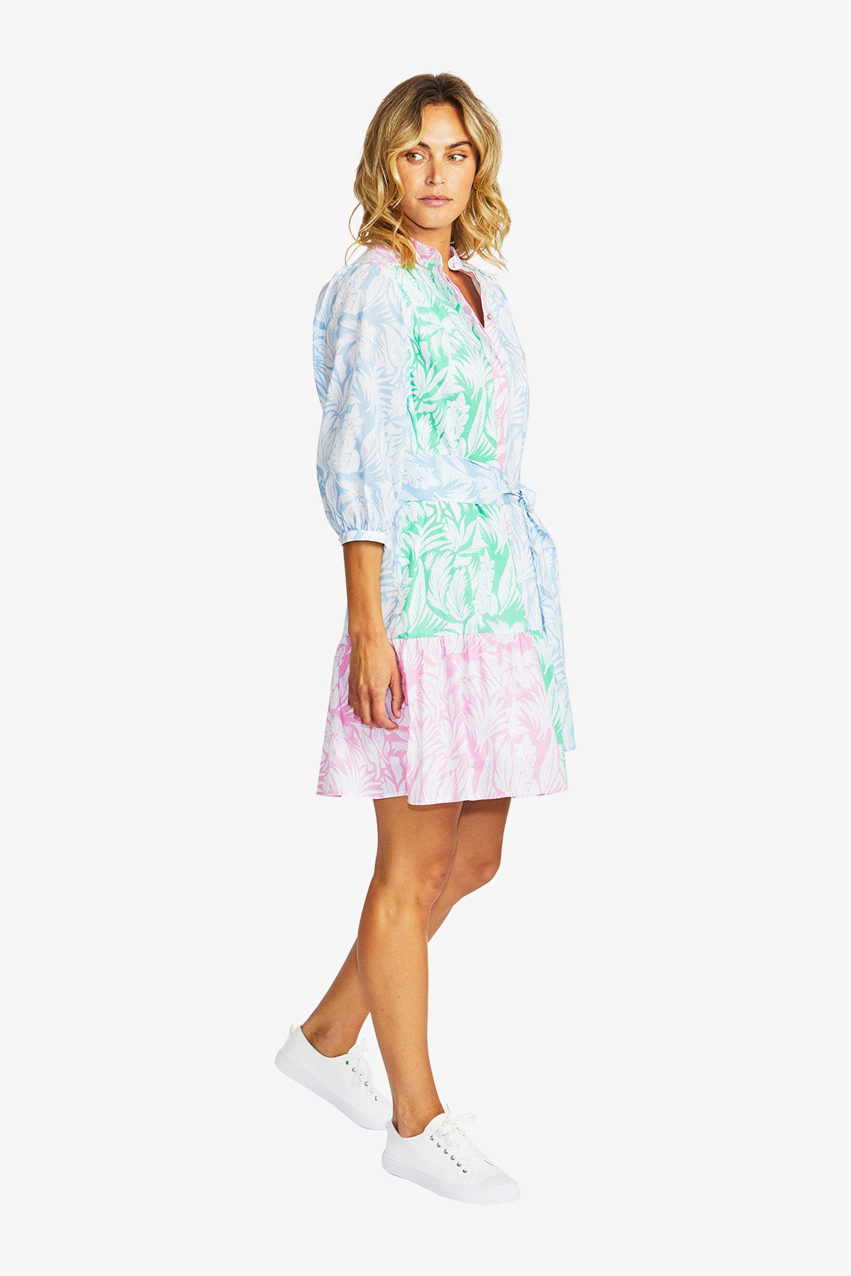 Women's Spliced Dress Print in Multicolour | Gigi