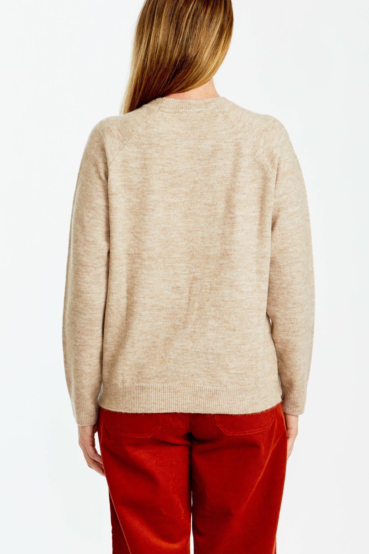 Women's Star Pullover in Oatmeal Taupe