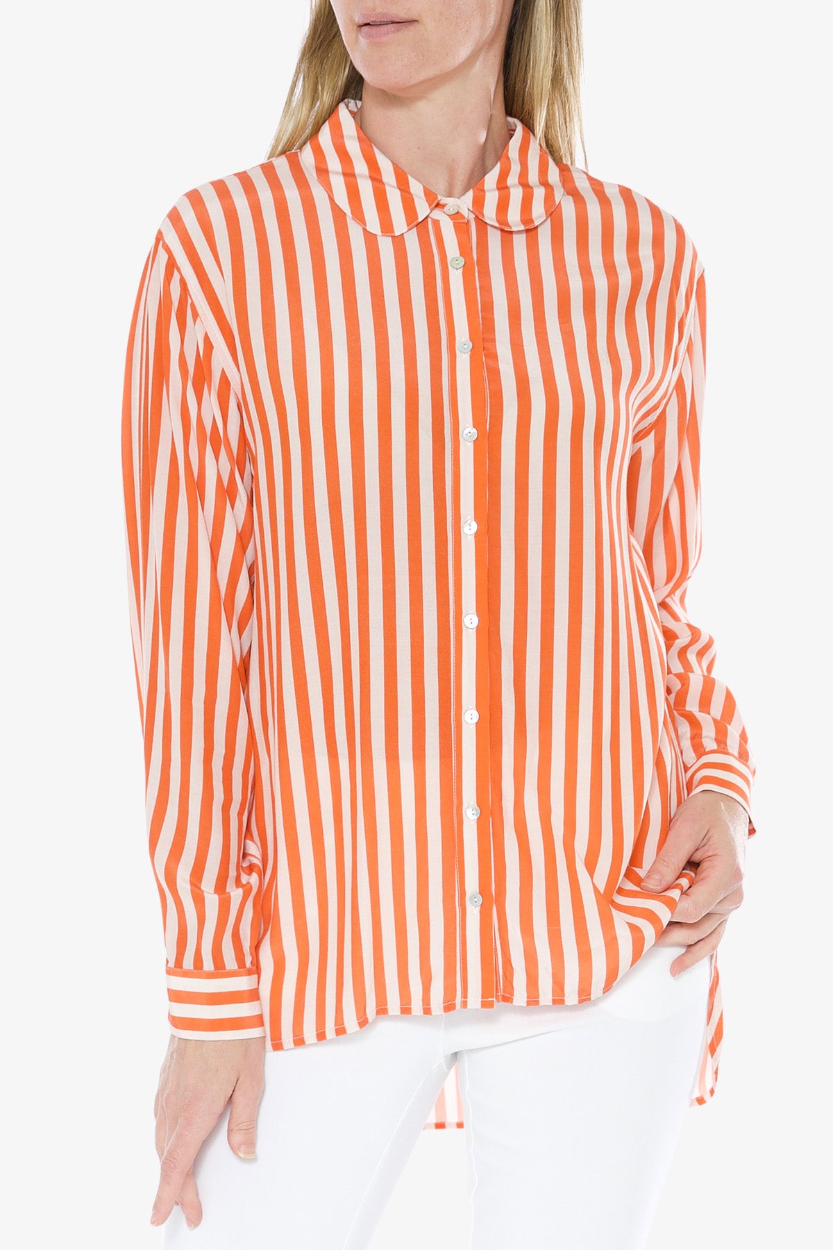 Stripe Shirt Orange Flax