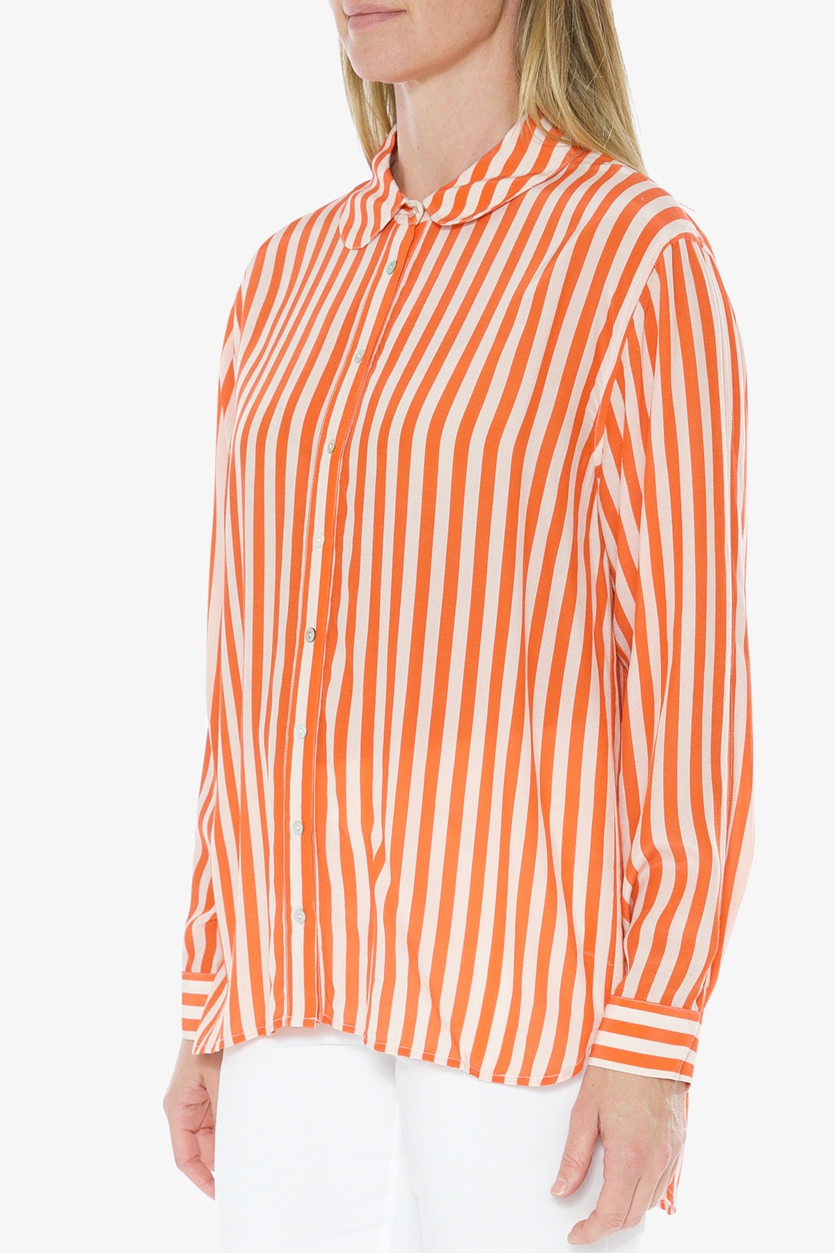 Stripe Shirt Orange Flax