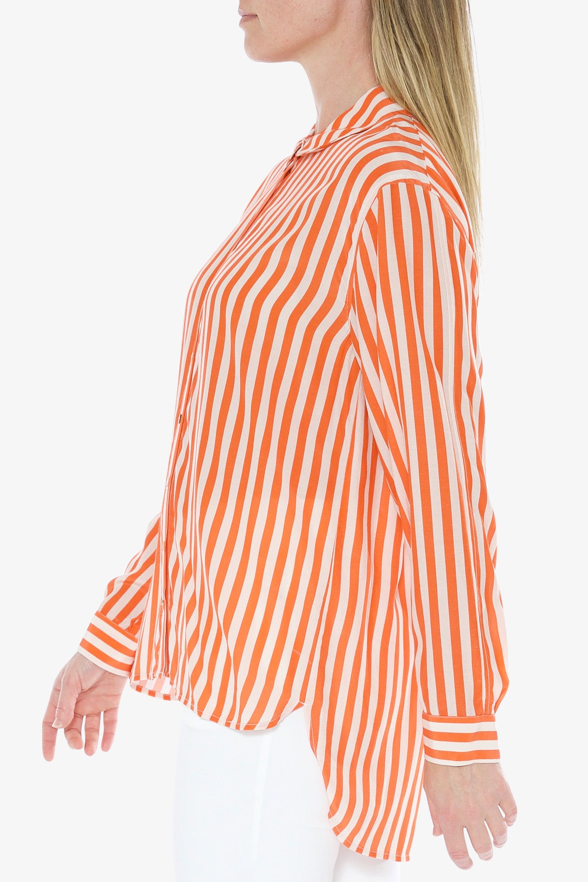 Stripe Shirt Orange Flax