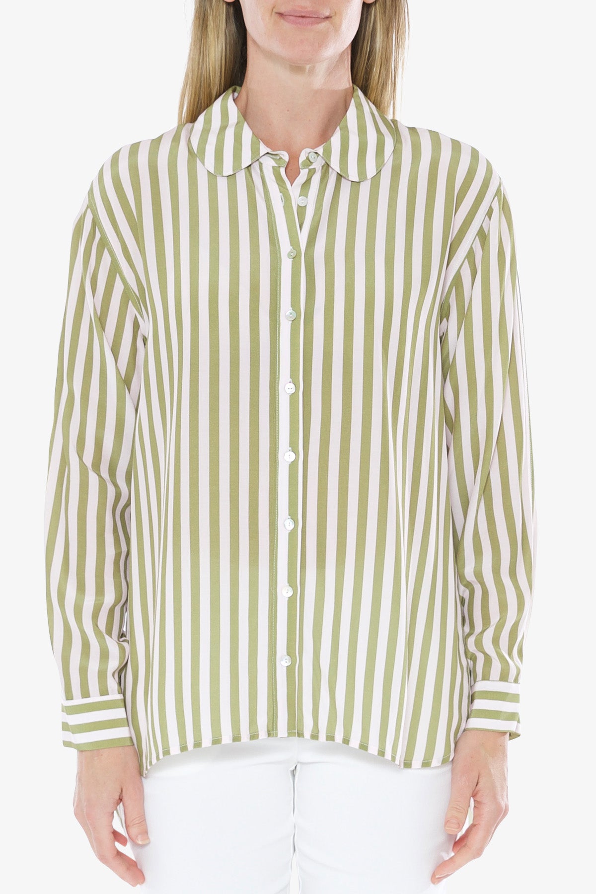 Stripe Shirt Olive Parfait