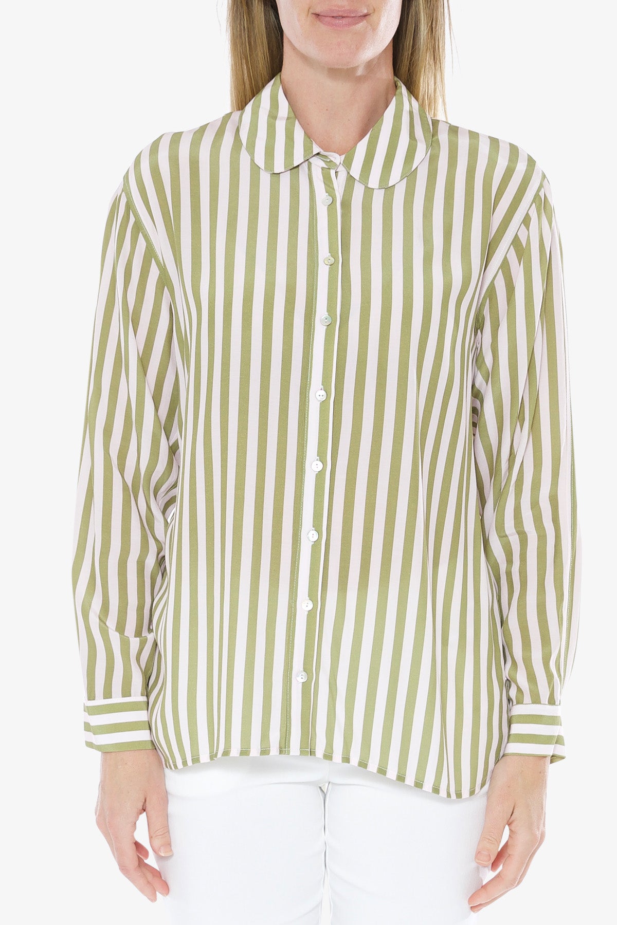 Stripe Shirt Olive Parfait