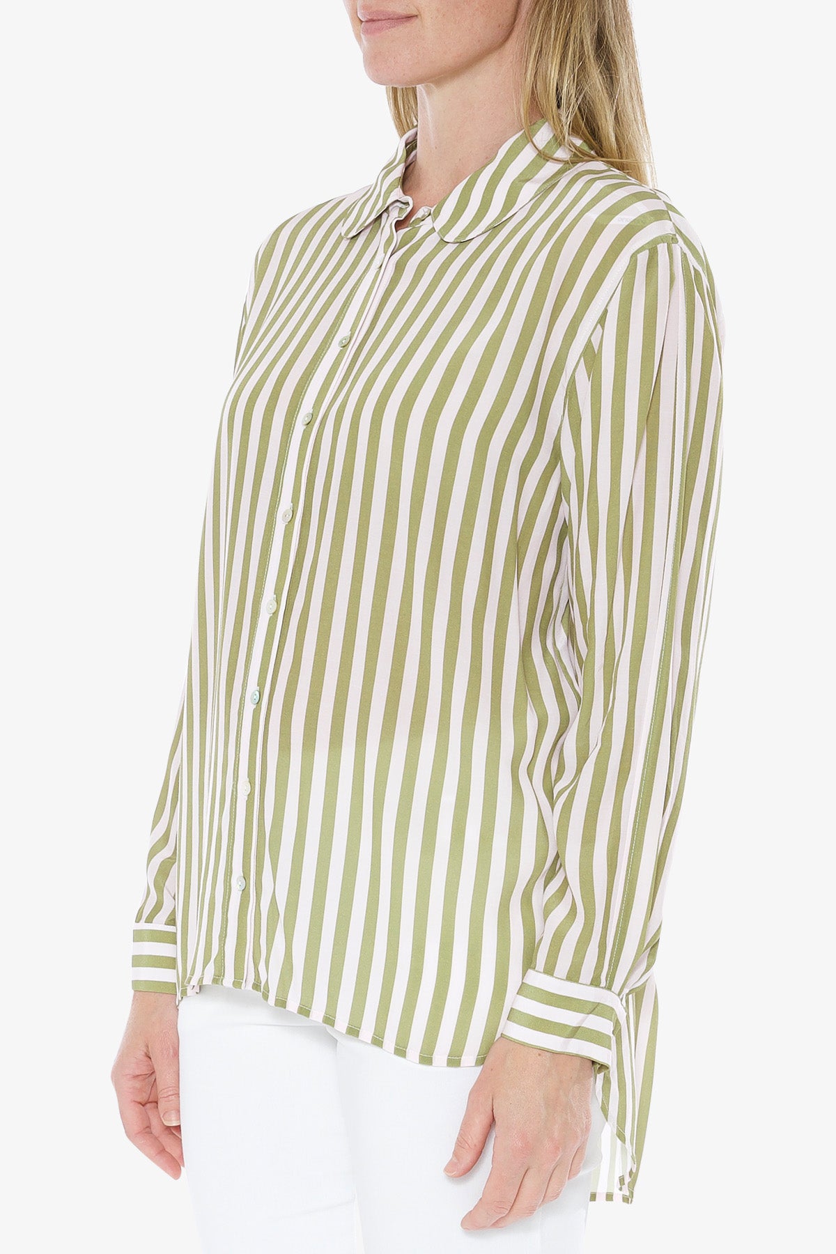 Stripe Shirt Olive Parfait