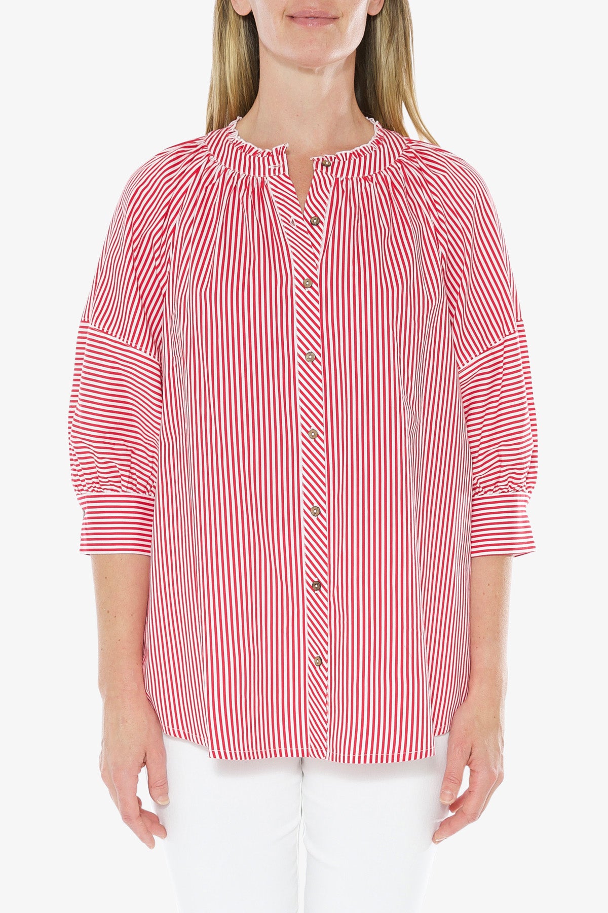 Stripe Shirt White Azalea