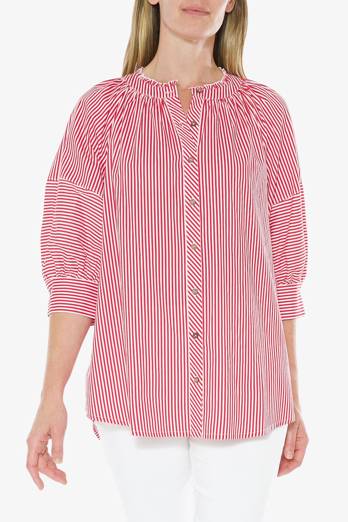 Stripe Shirt White Azalea
