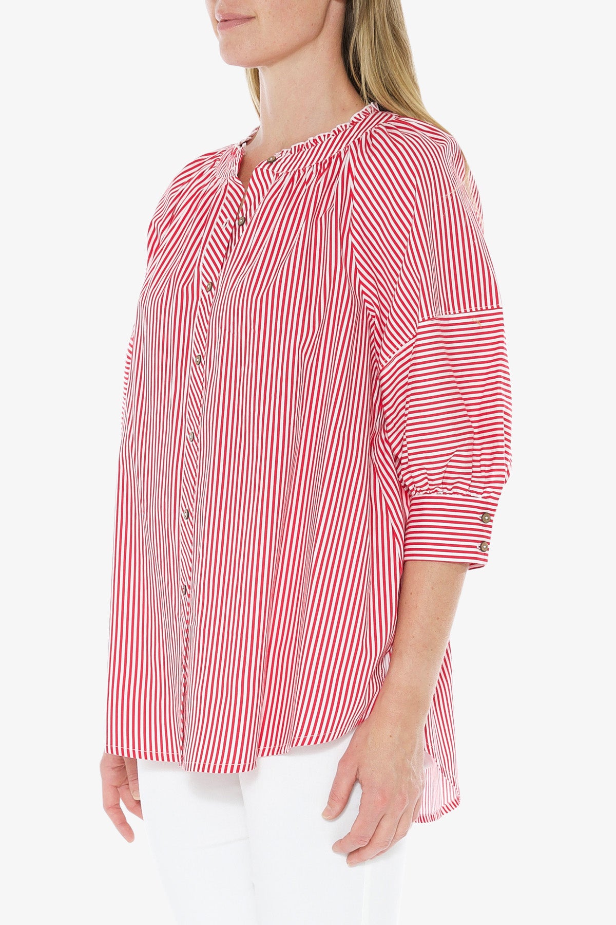 Stripe Shirt White Azalea