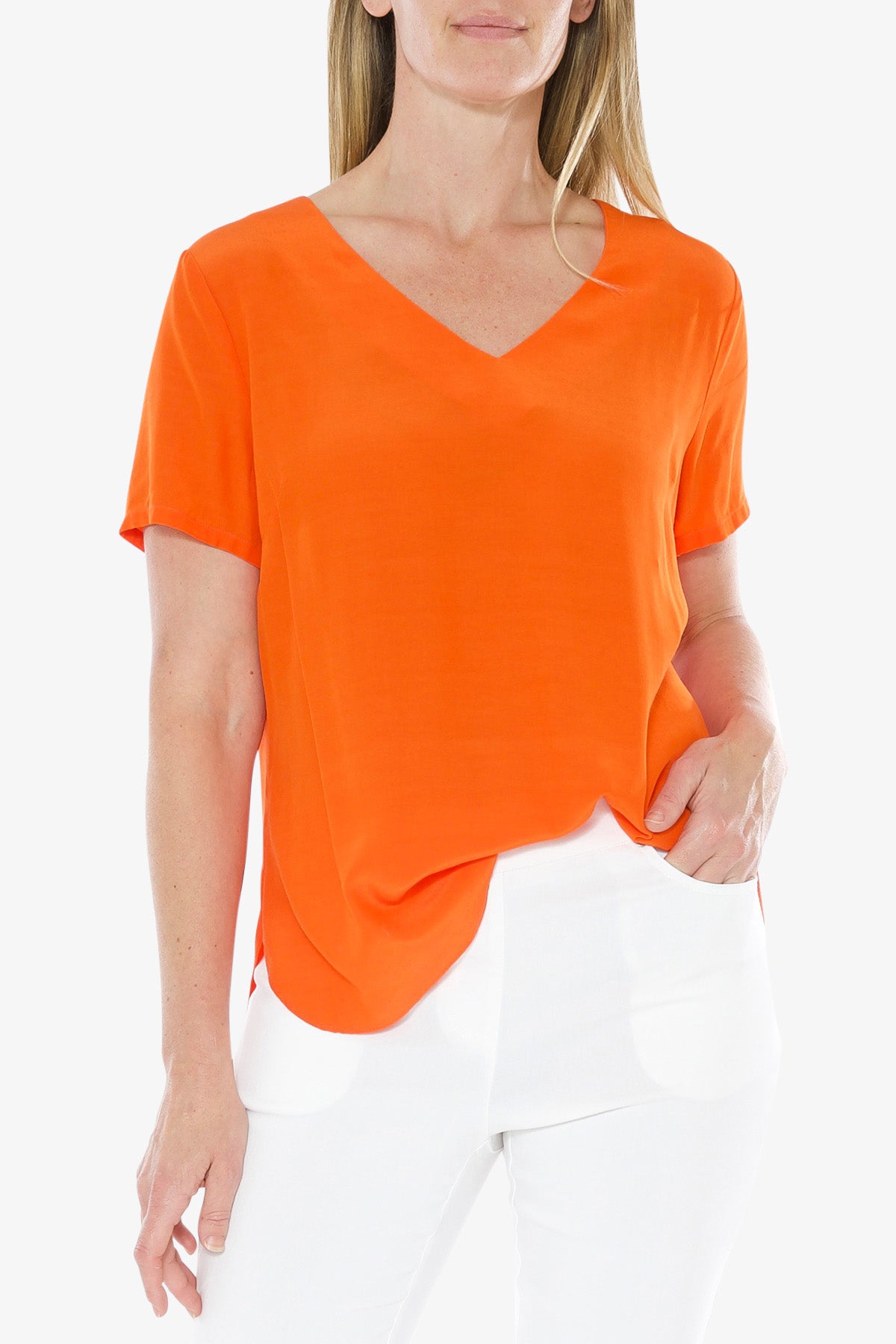 Woven Everyday Top Orange