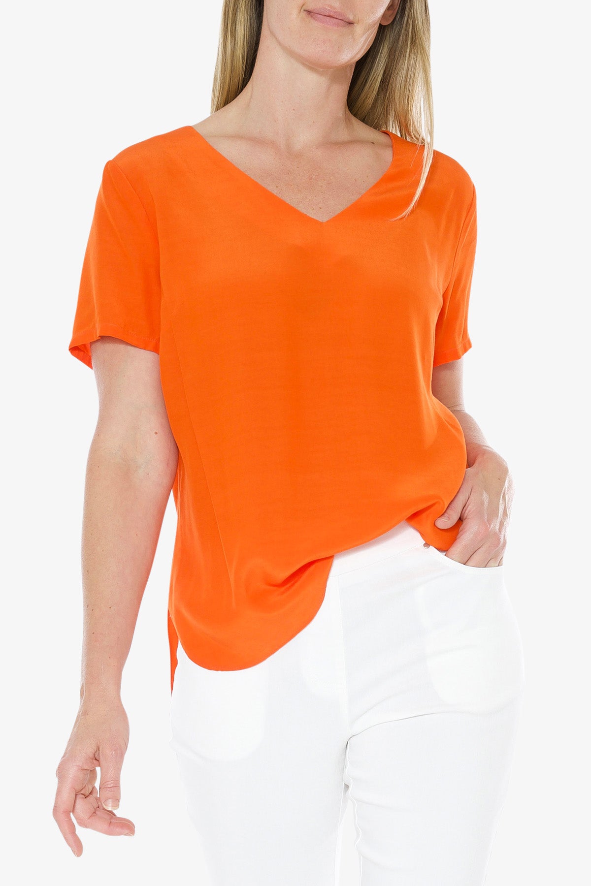 Woven Everyday Top Orange