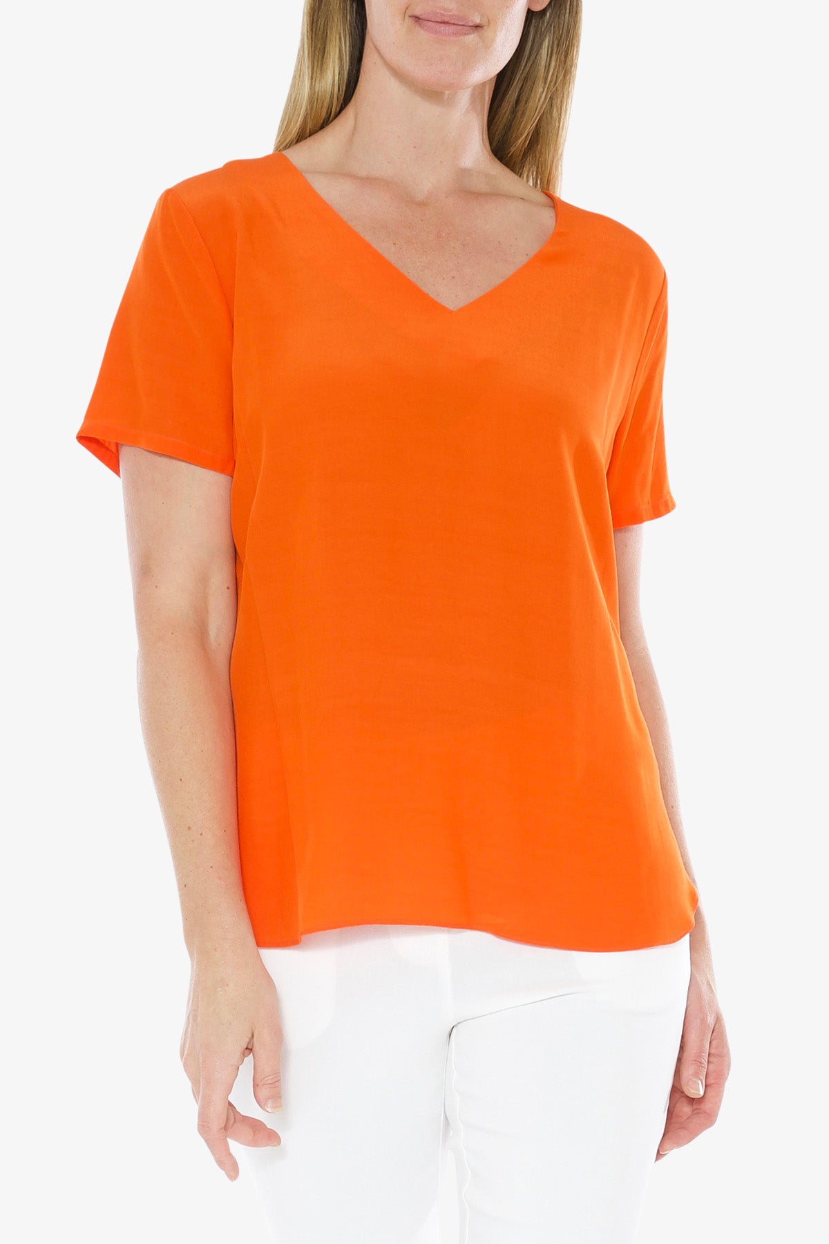 Woven Everyday Top Orange