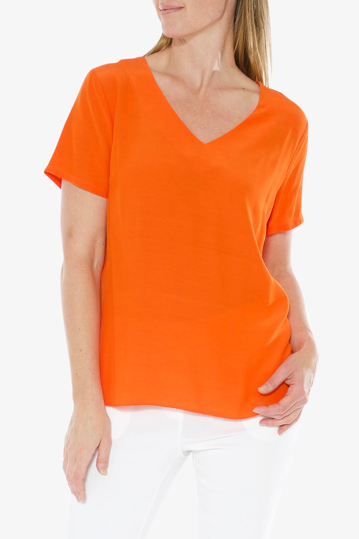 Woven Everyday Top Orange