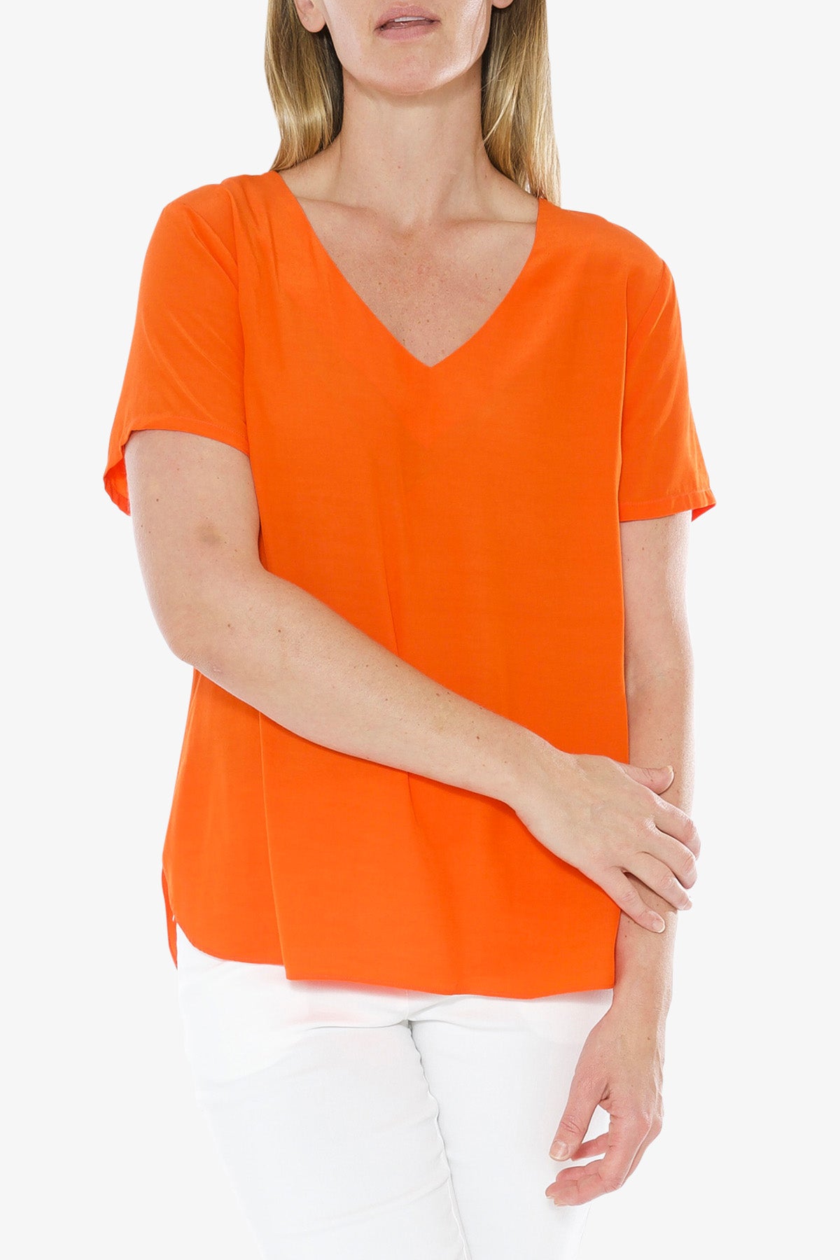 Woven Everyday Top Orange