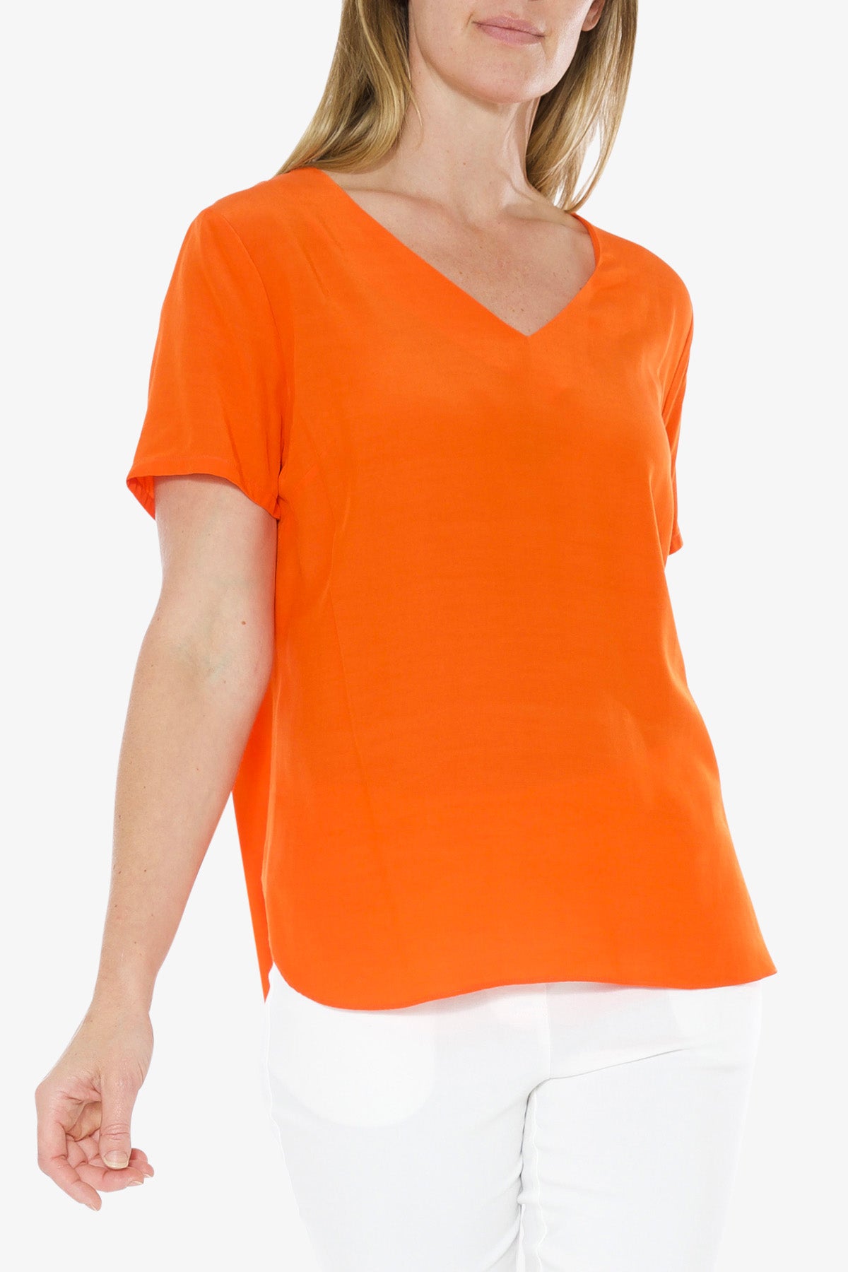 Woven Everyday Top Orange
