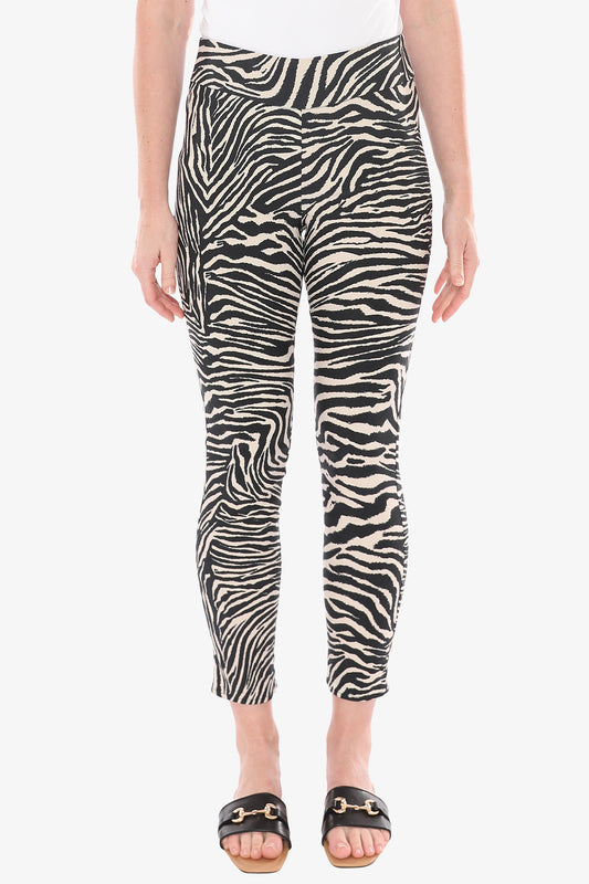 7/8 Zebra Ikat Print Pant