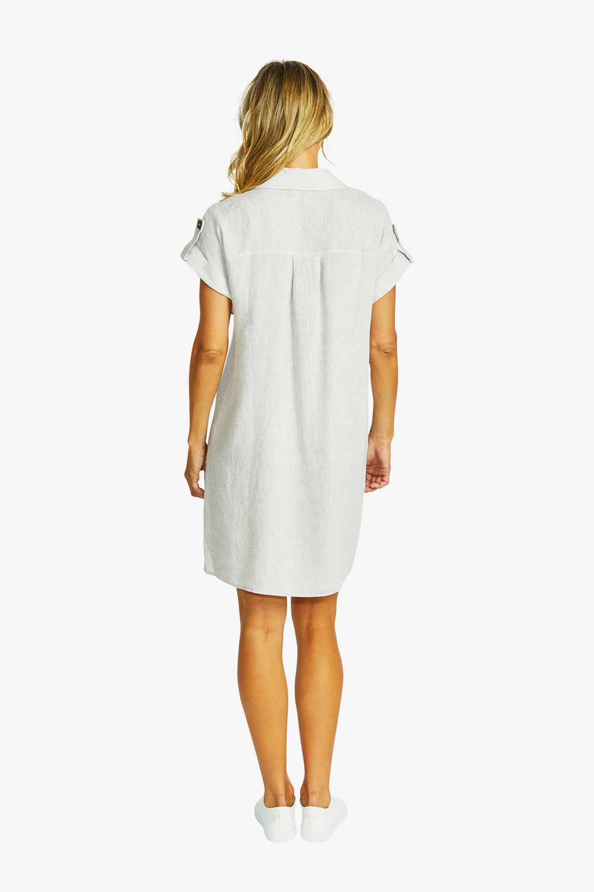 Yves Linen Safari Dress in Flax