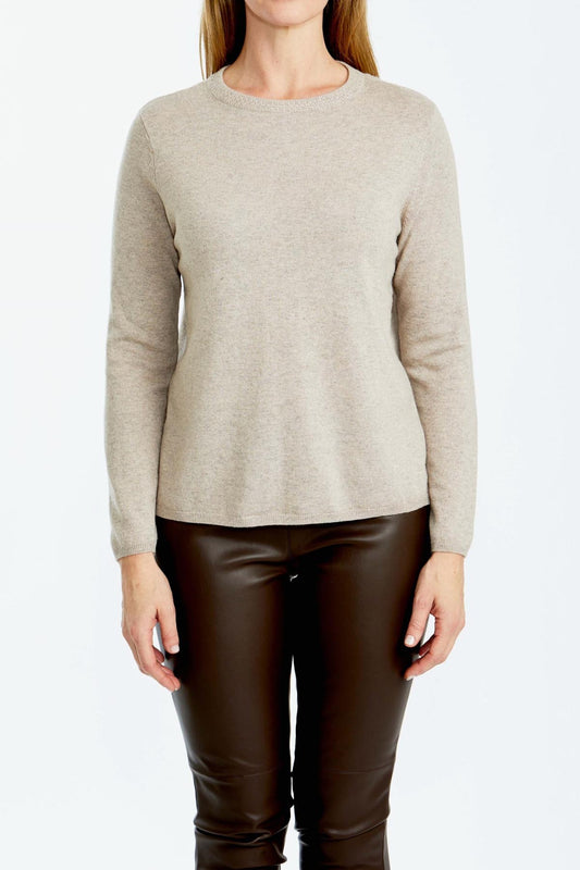 Button Back Pullover Oatmeal