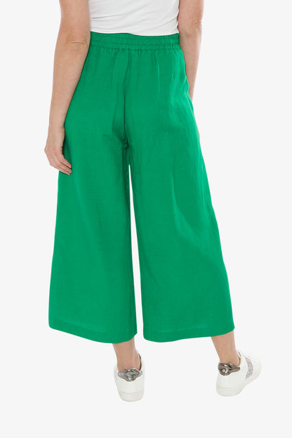 Button Trim Culotte Pant Jelly Bean