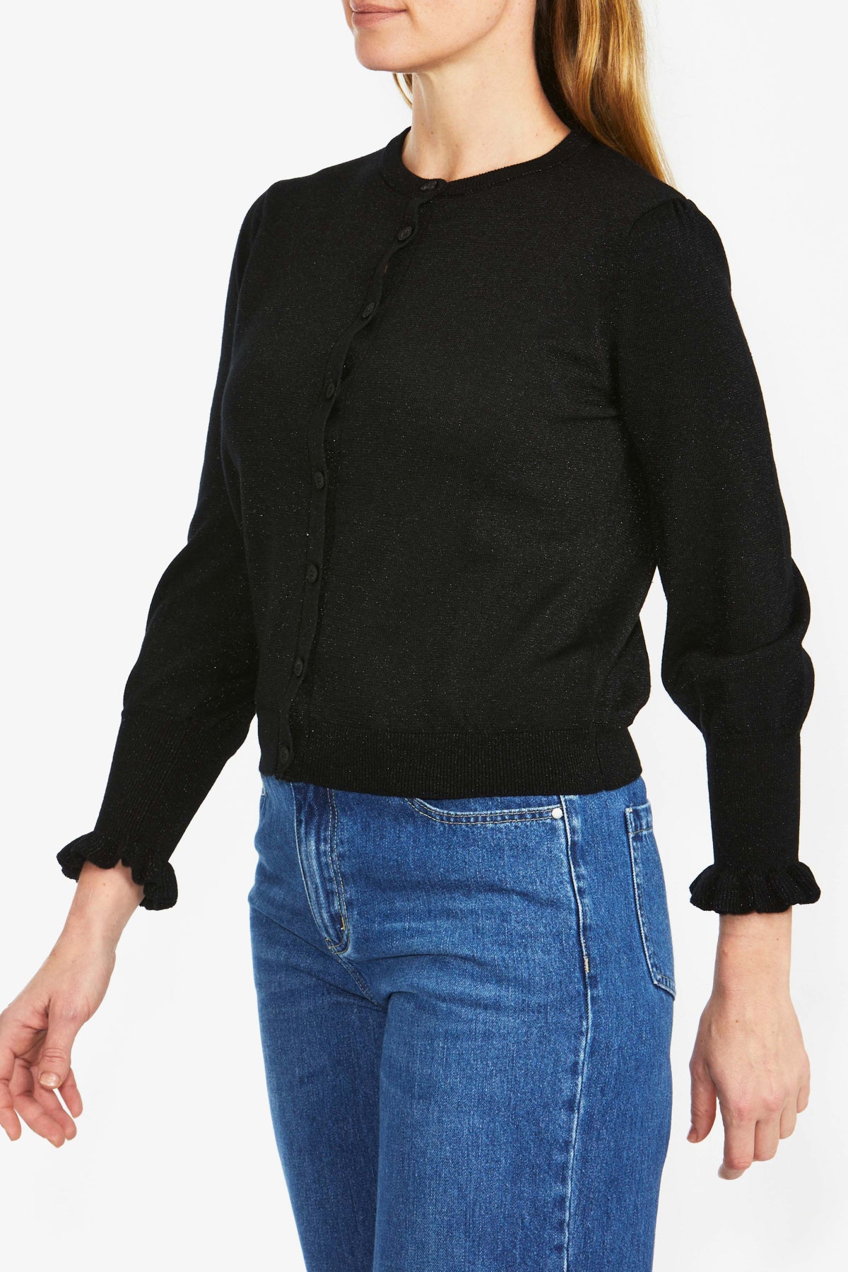 Lurex Cardigan Black