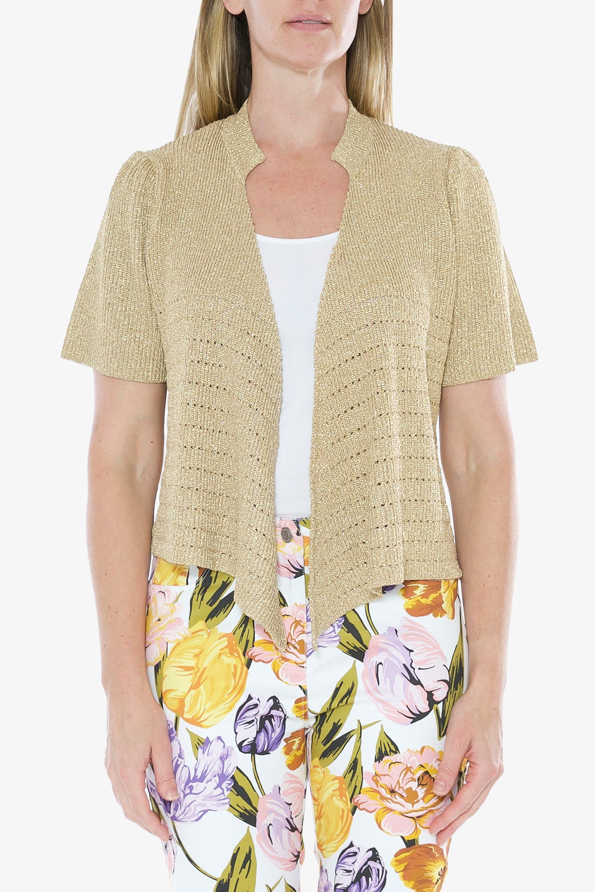 BLACK & WHITE LUREX CARDIGAN/ DRESS