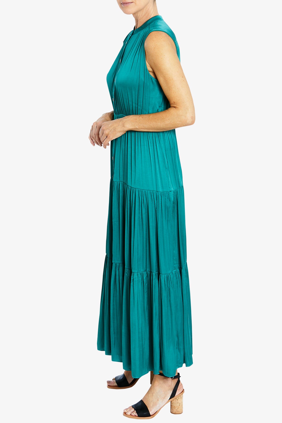 Sleeveless Tiered Dress Jade