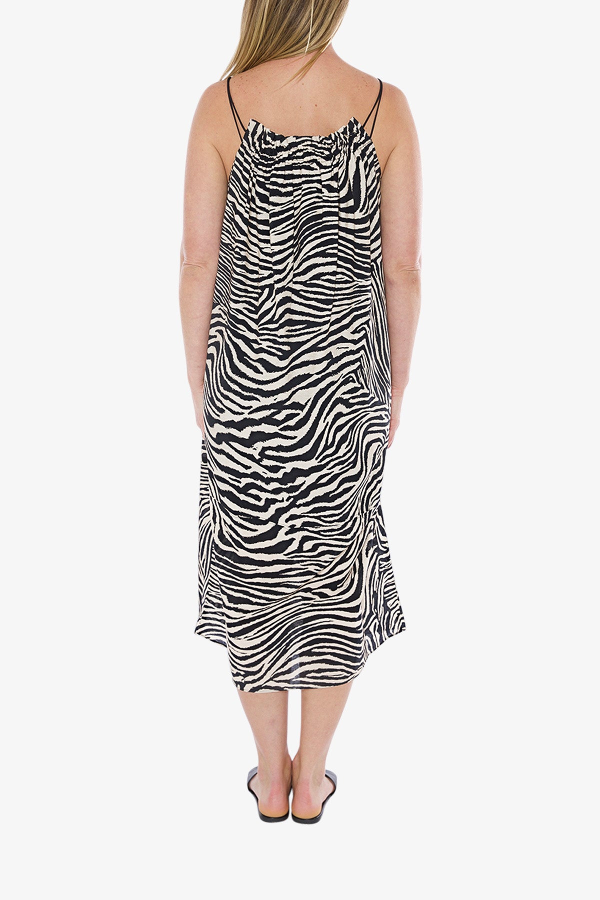 Strappy Dress Zebra Ikat Print