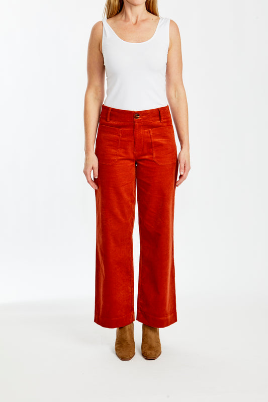 Wide Leg Cord Pant Tabasco