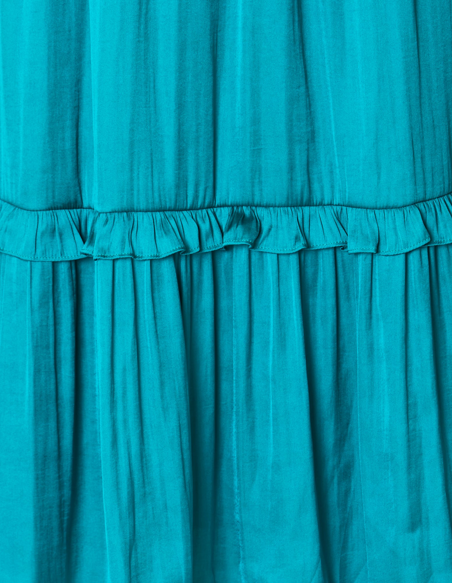 Ruffle Detail Midi Dress Blue