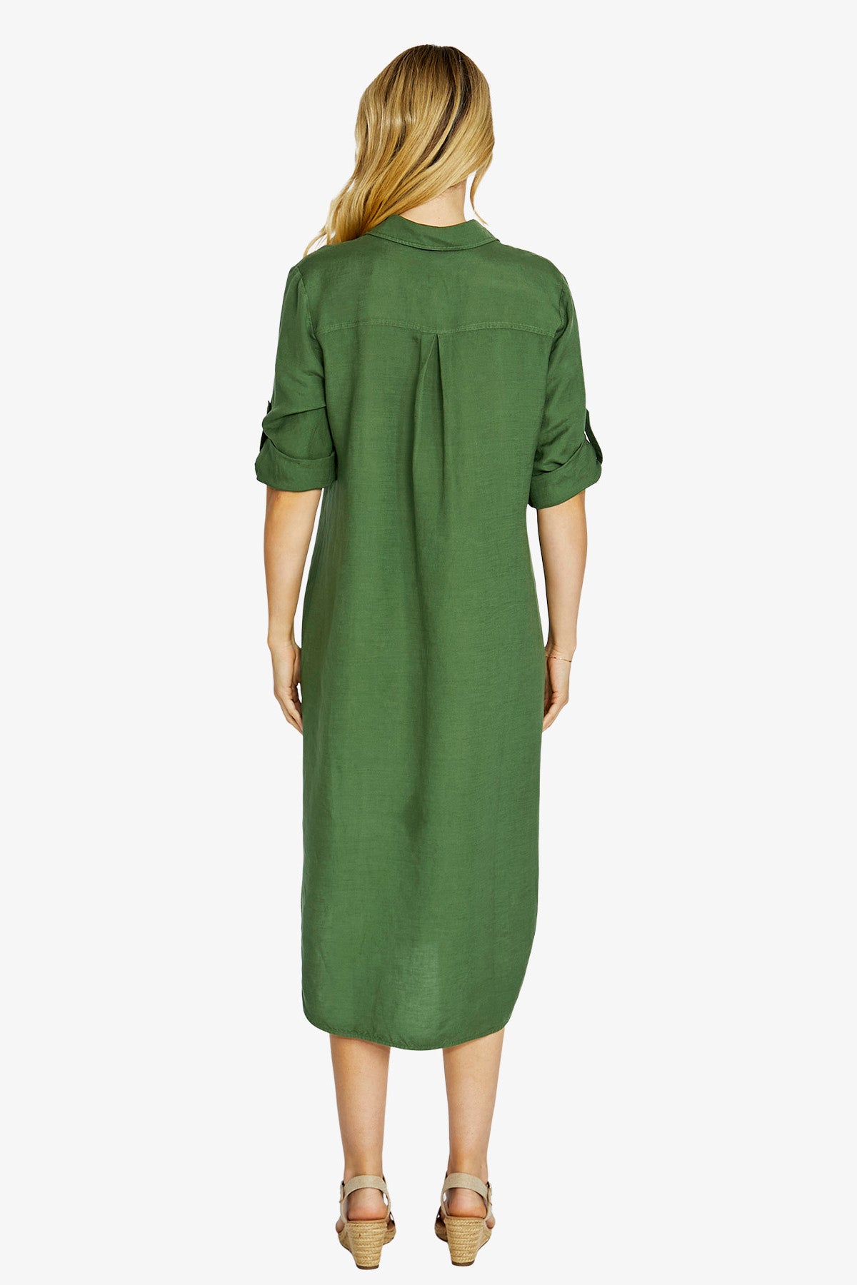 Womens Alexi Button Shirt Dress Green P615551