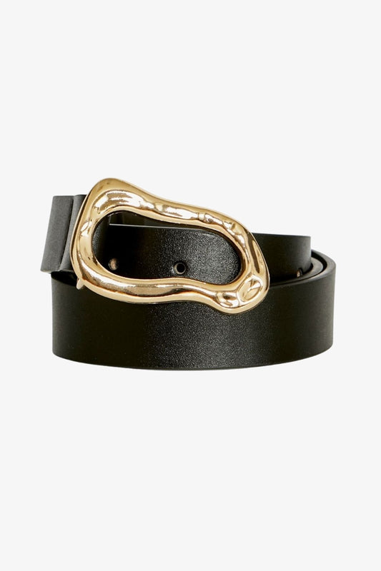 Womens Amy Abstract Wide Belt Black P615ac1