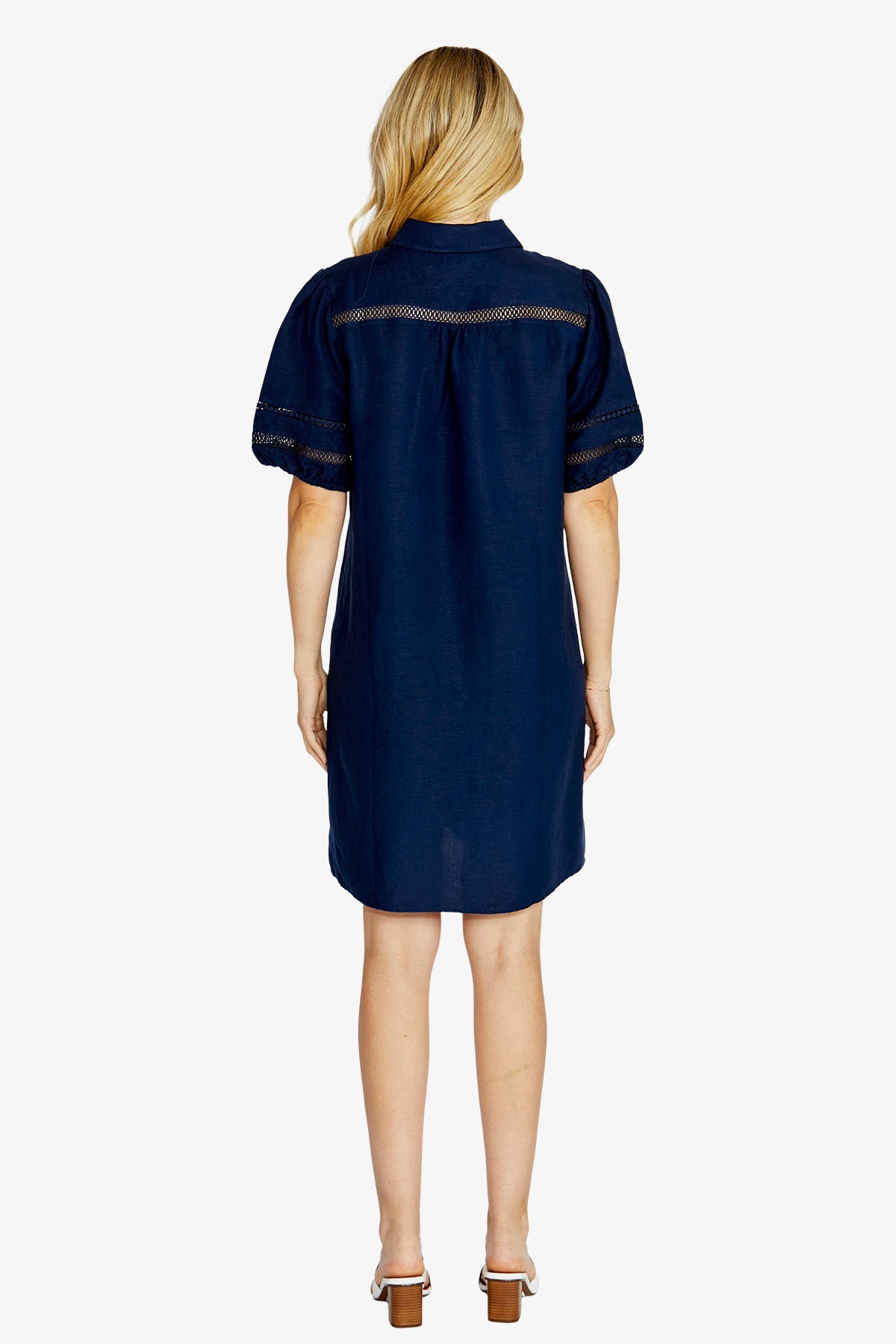 Womens Annie Lace Detail Dress Navy P615524