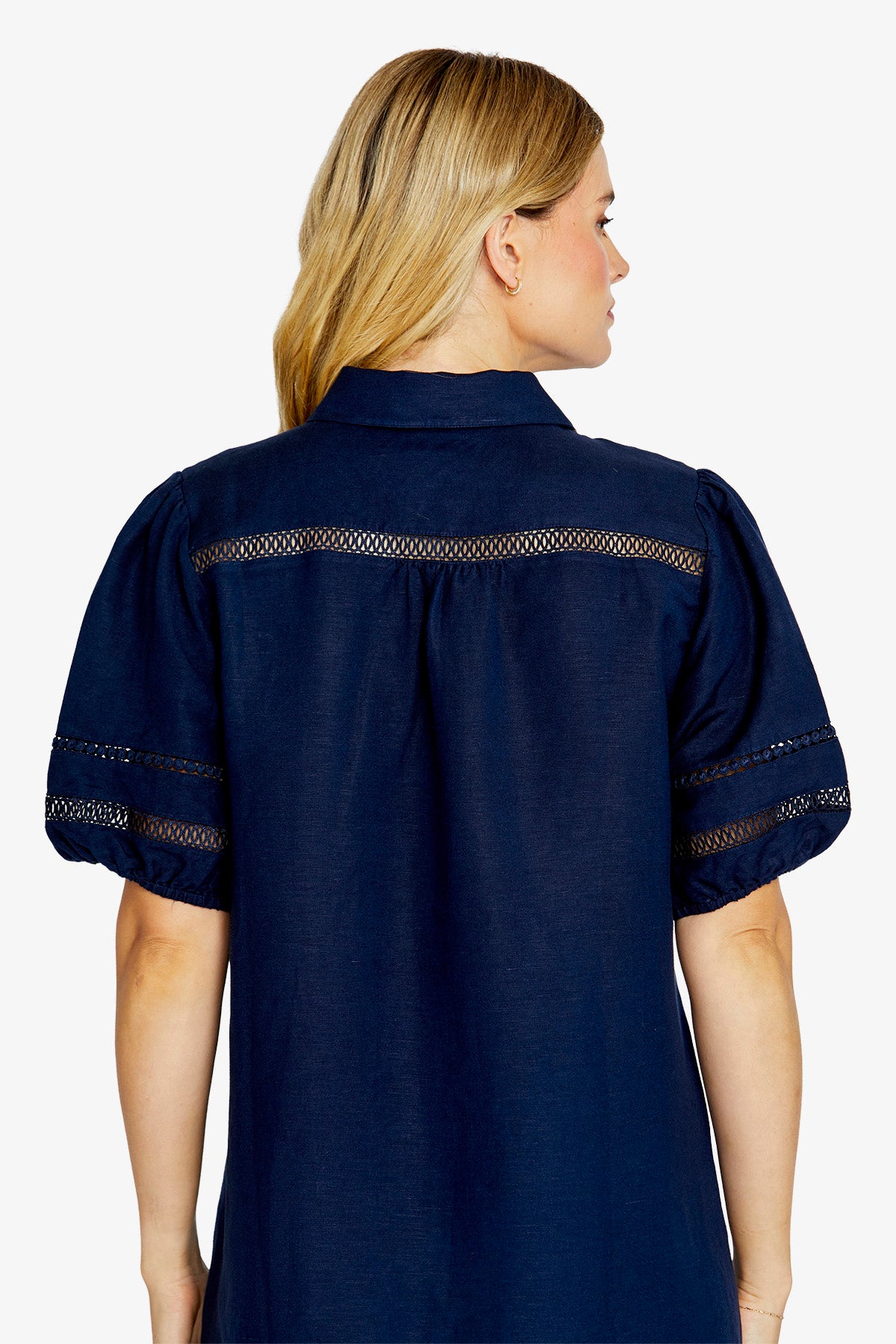 Womens Annie Lace Detail Dress Navy P615524