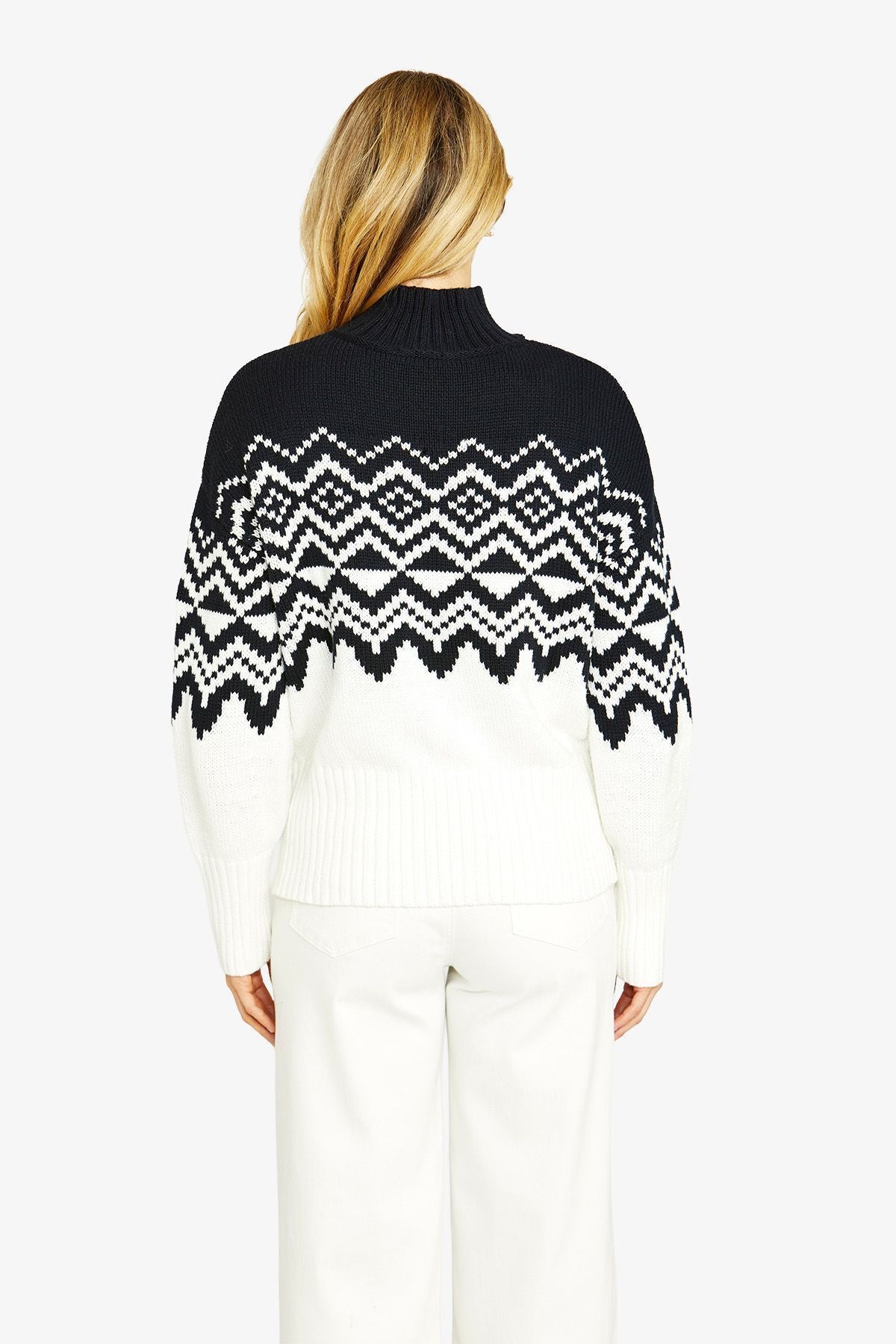 Womens Apres Fair Isle Pullover Navy P605029