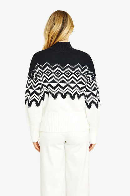 Womens Apres Fair Isle Pullover Navy P605029