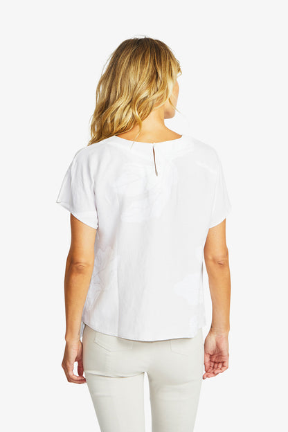 Atlas Knot Front Top in Flax/White