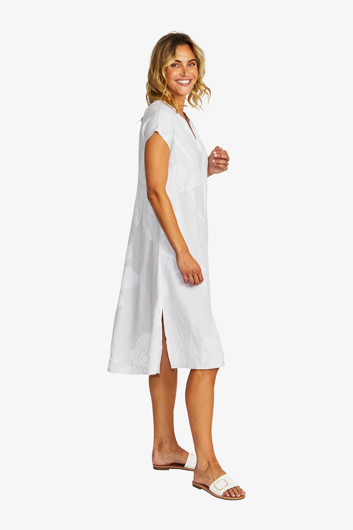 Women's Linen dress in White