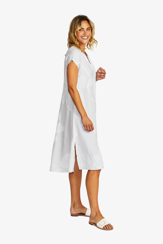 Women's Linen dress in White