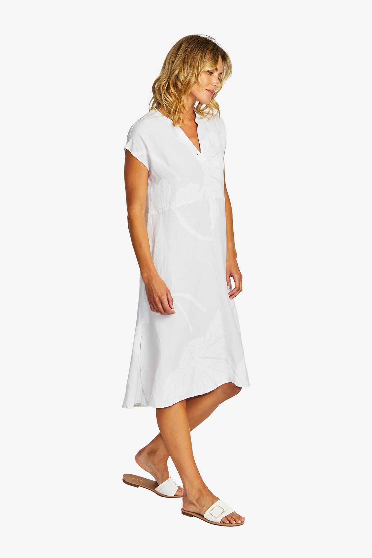 Women's Linen dress in White