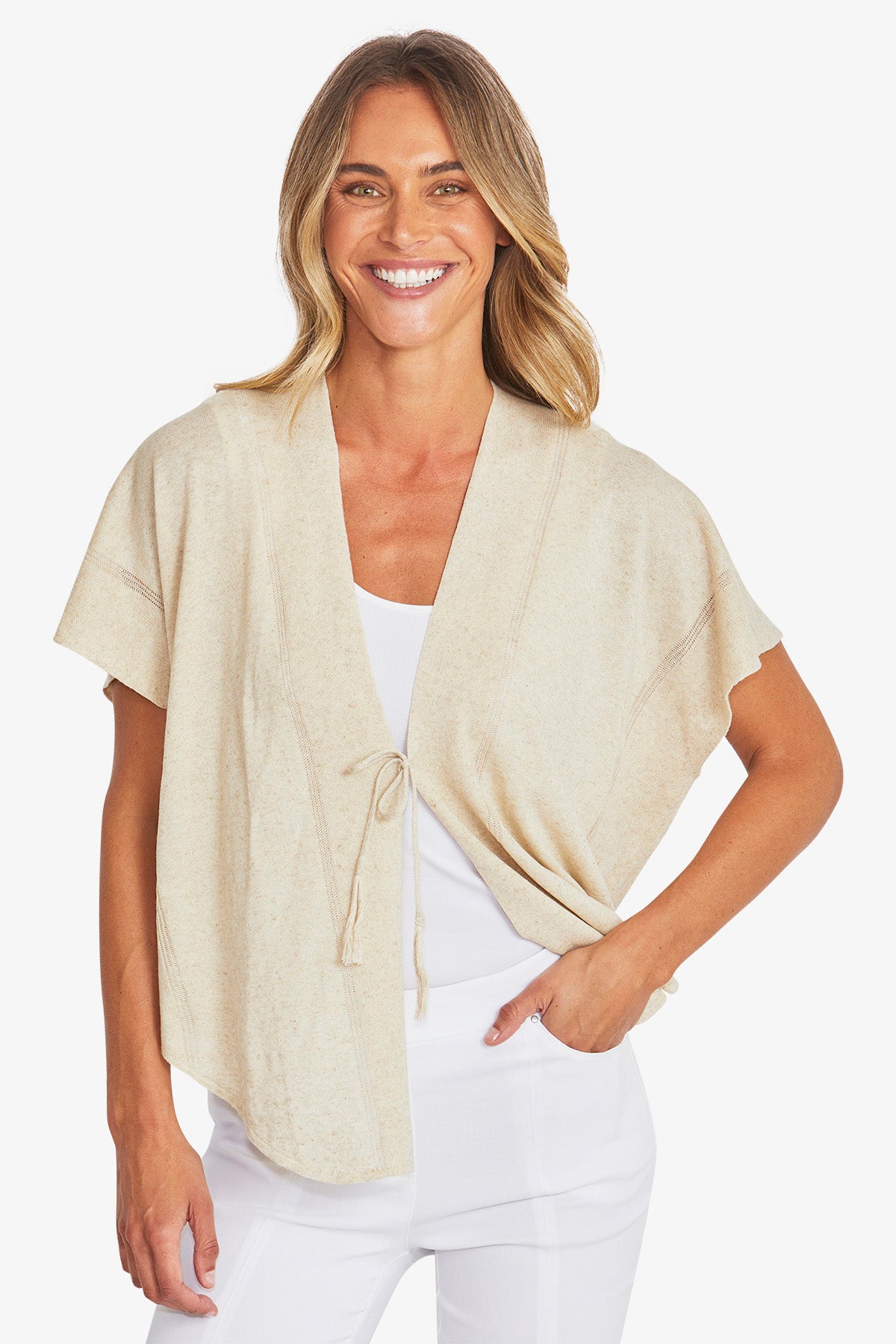 Womens Aurora Cardigan Beige P595004