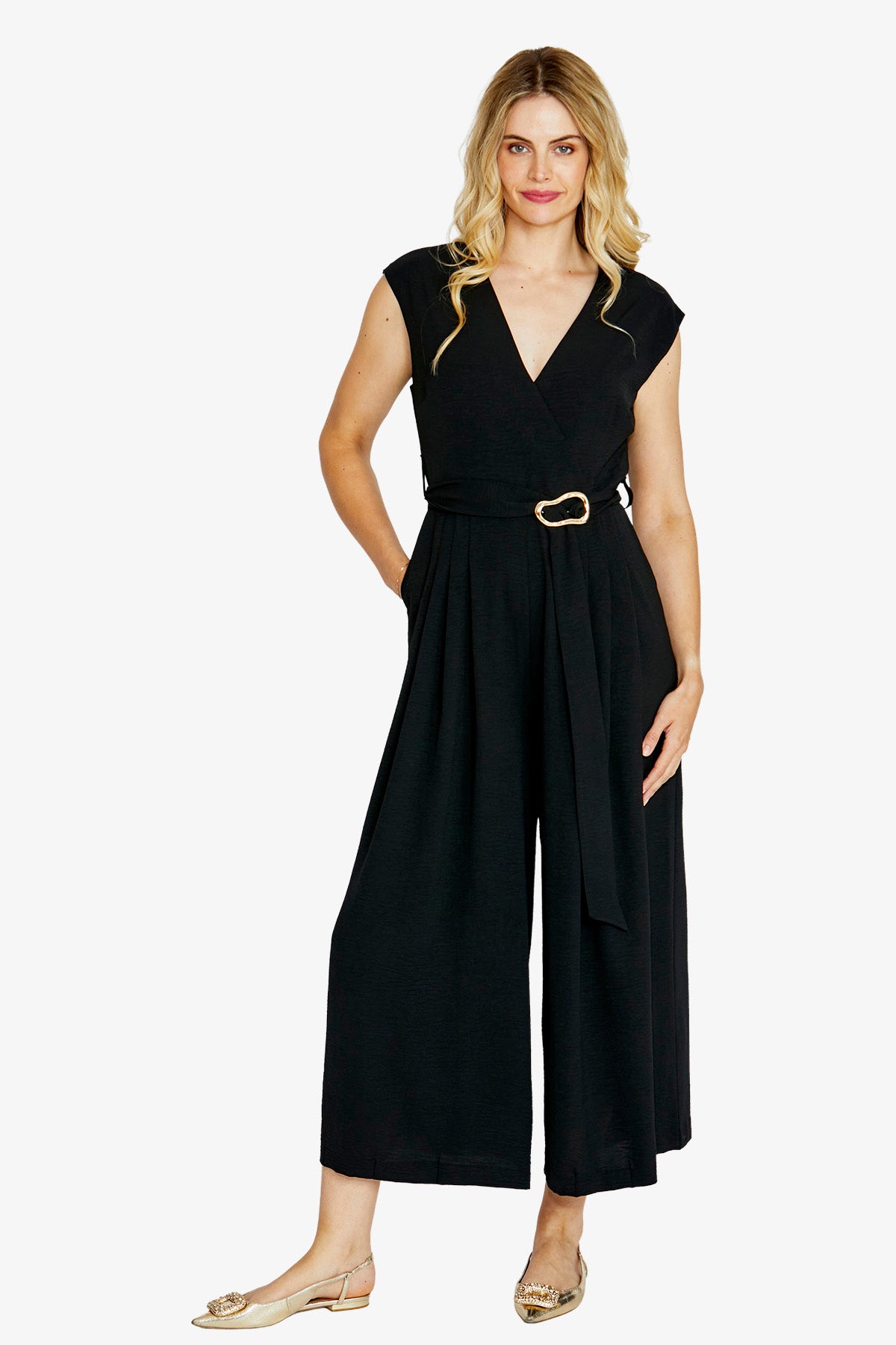 Womens Averywrapsllessjumpsuit Black P615901