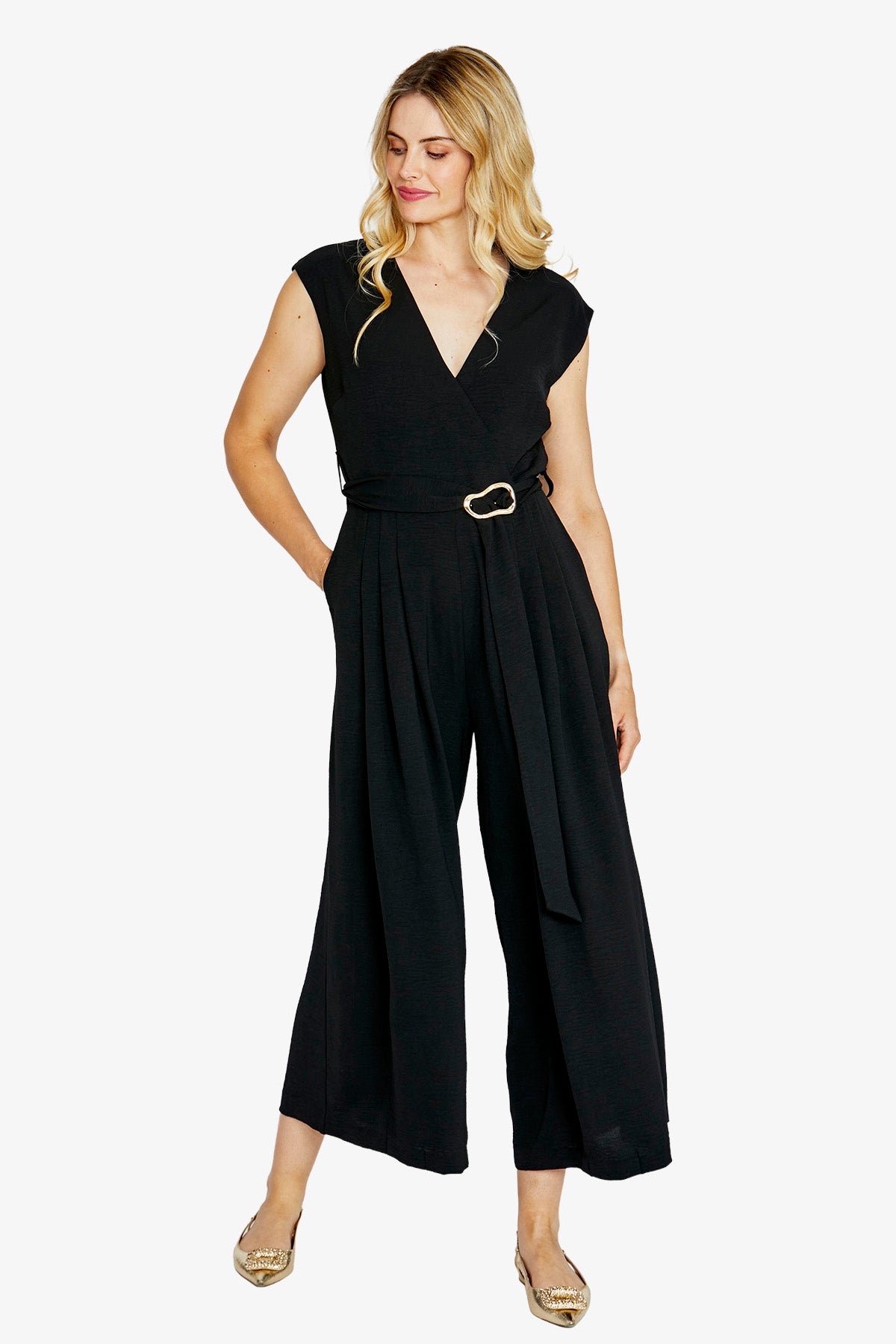Womens Averywrapsllessjumpsuit Black P615901