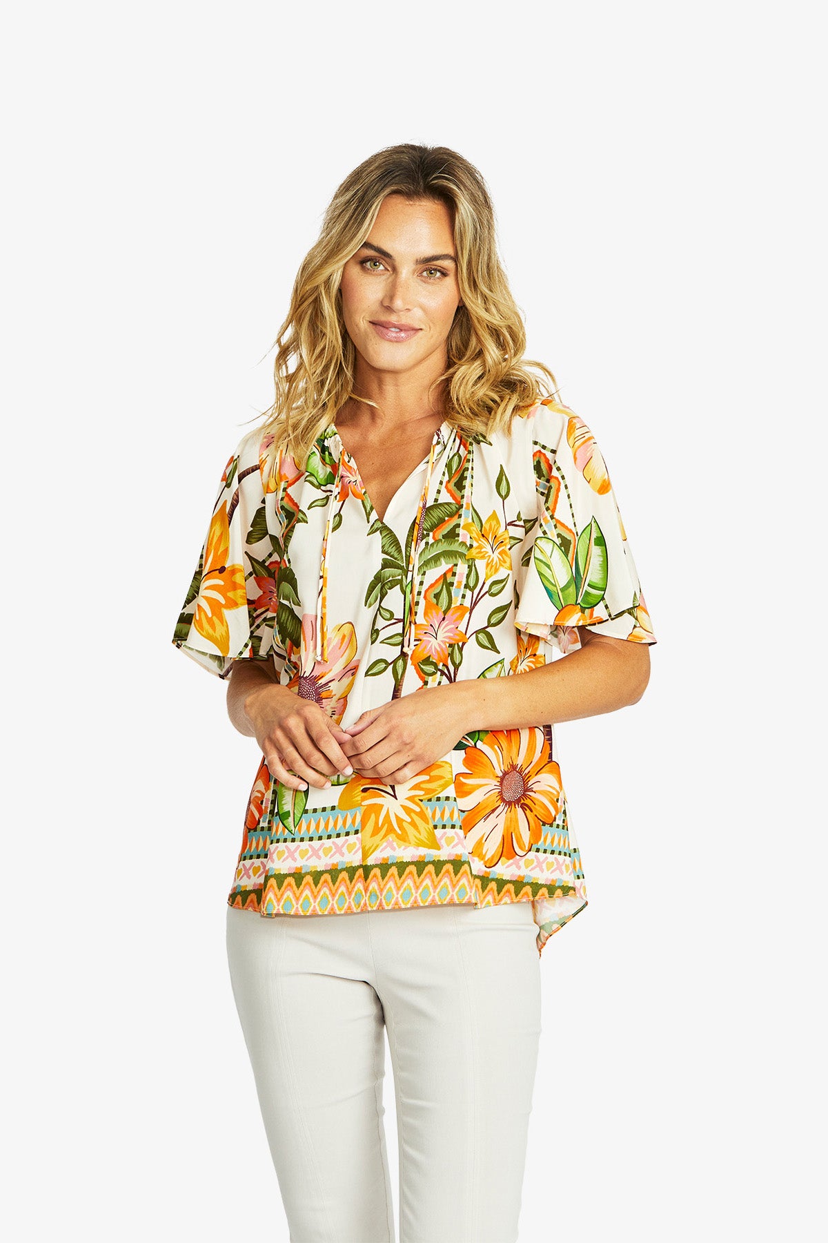 Women's Bell Sleeve Blouse Print in Multicolour | Ipanema