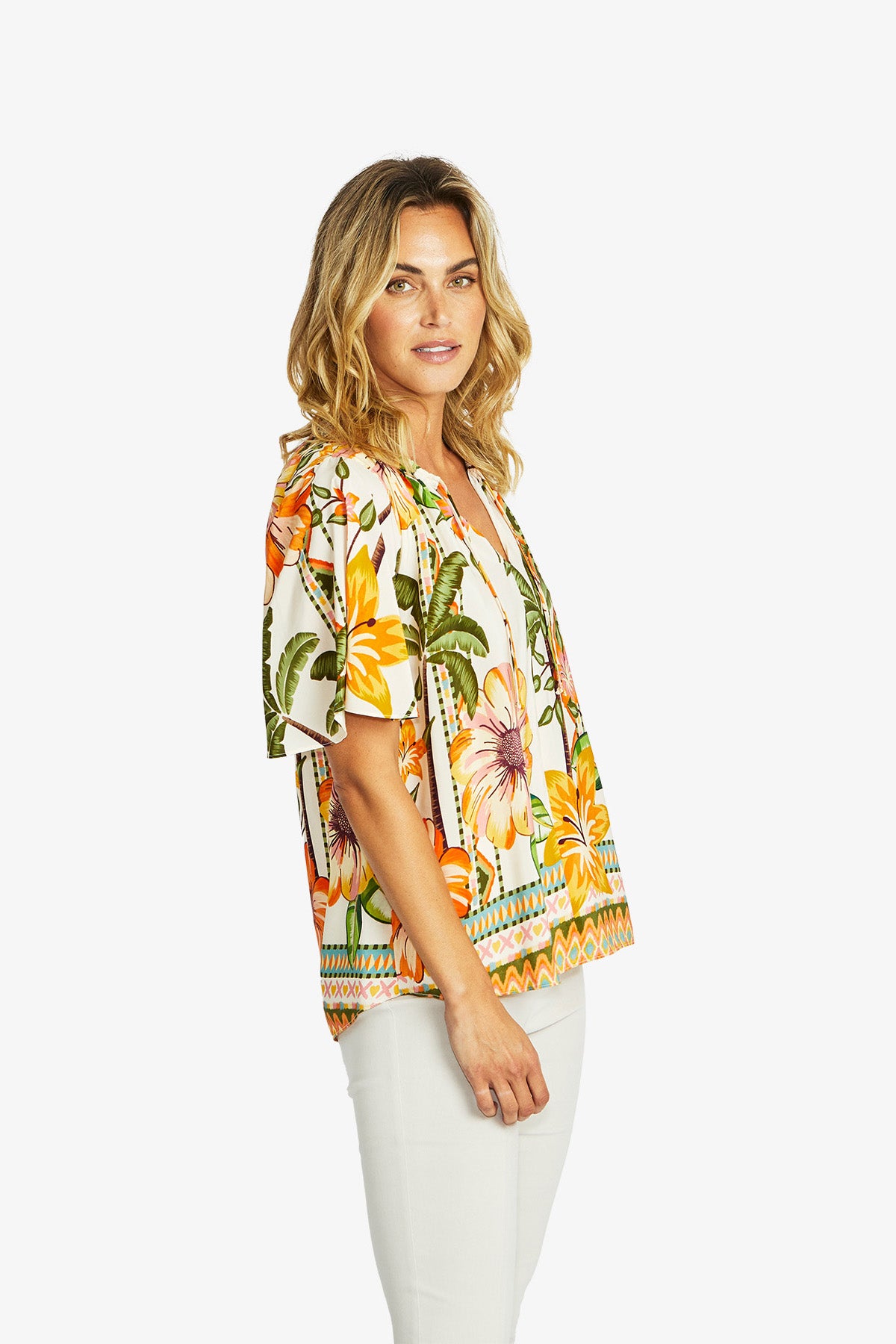 Women's Bell Sleeve Blouse Print in Multicolour | Ipanema