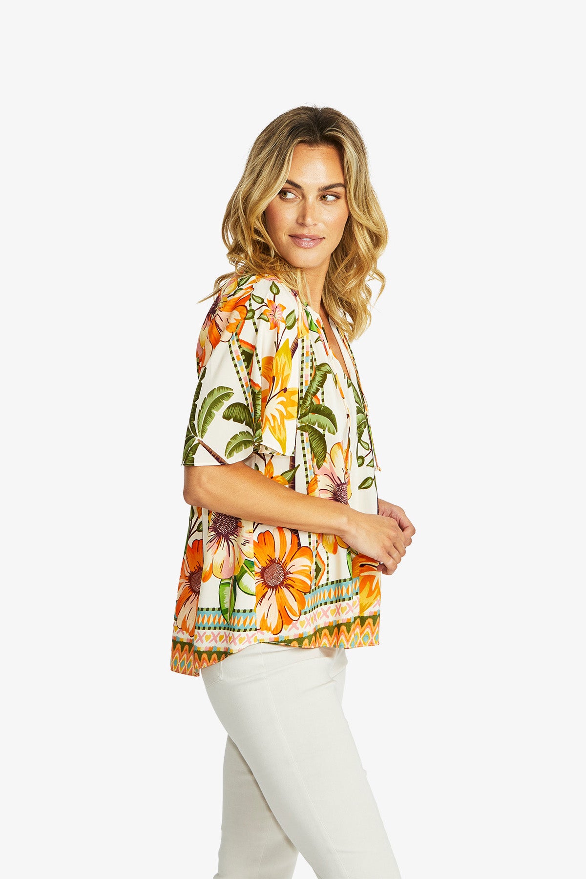 Women's Bell Sleeve Blouse Print in Multicolour | Ipanema