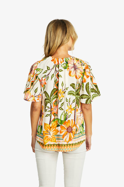 Women's Bell Sleeve Blouse Print in Multicolour | Ipanema